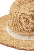 Cape Elizabeth Raffia Fedora Hat